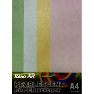 Pearlescent Paper Peacock A4